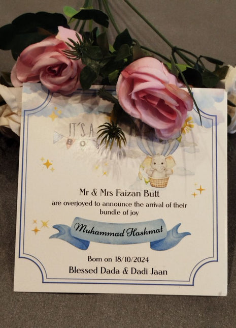 Baby Birth Announcement Boxes in Pakistan | Customized Methai & Sweet Boxes – Lowest Price