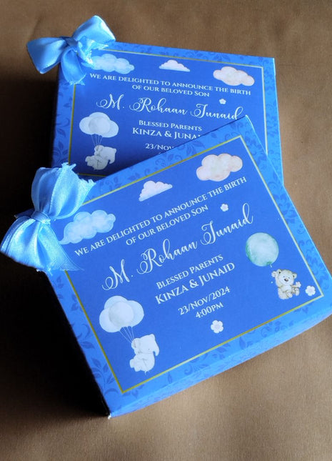 Baby Birth Announcement Boxes in Pakistan | Customized Methai & Sweet Boxes – Lowest Price