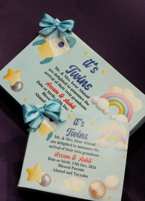 Baby Birth Announcement Boxes in Pakistan | Customized Methai & Sweet Boxes – Lowest Price