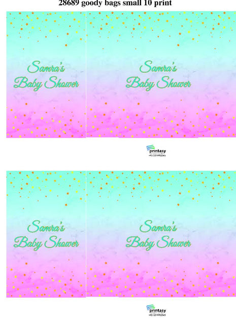 Customized Baby Shower Goody Bags