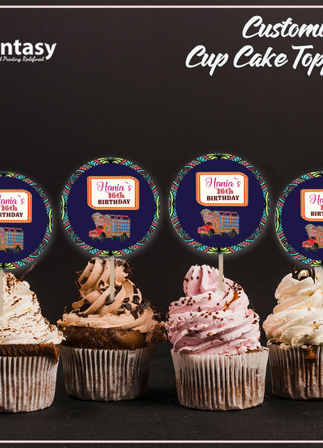 Cup Cake topper With Stick