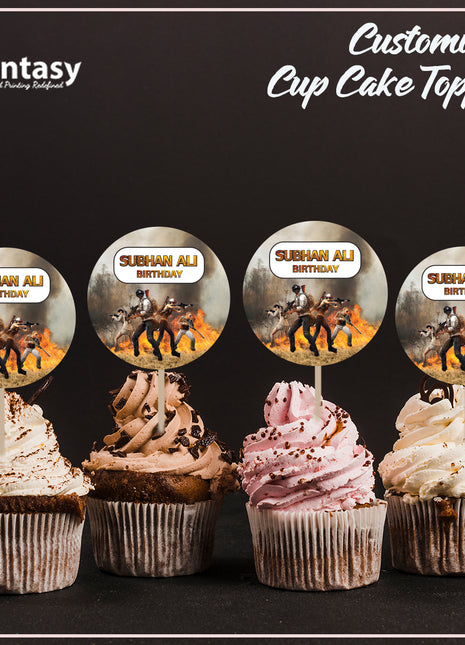 Cup Cake topper With Stick