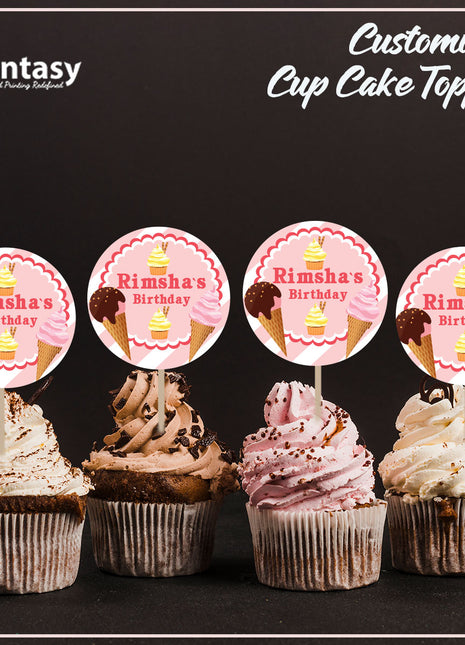 Cup Cake topper With Stick