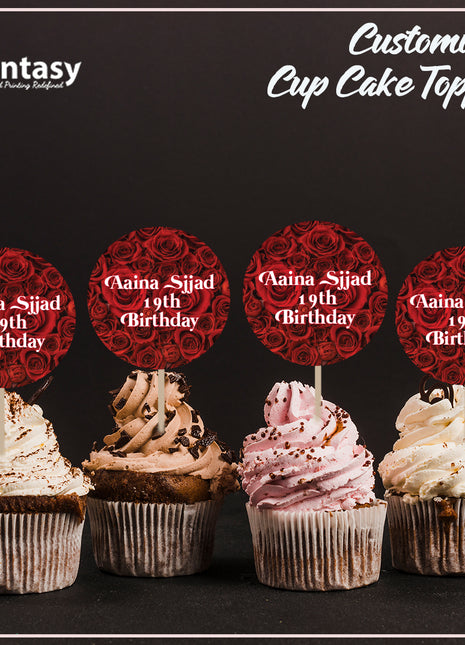 Cup Cake topper With Stick