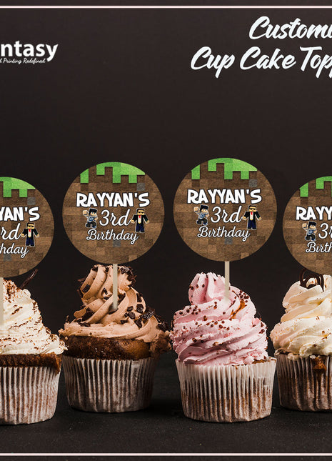 Cup Cake topper With Stick