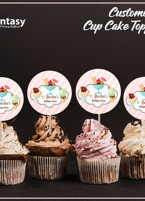 Cup Cake topper With Stick