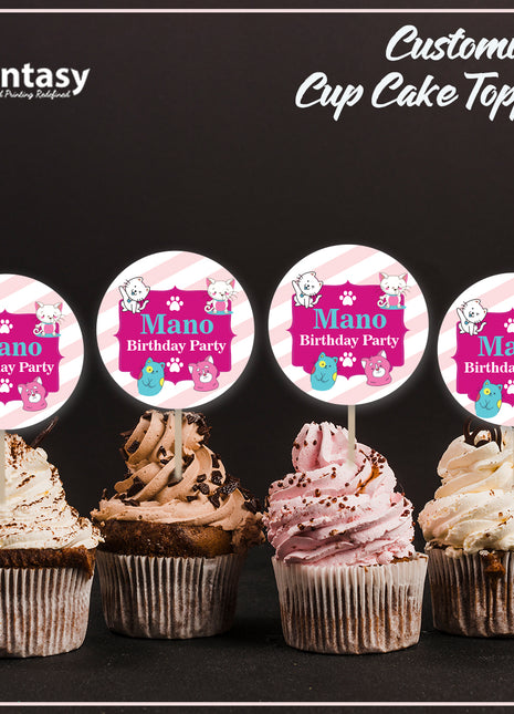 Cup Cake topper With Stick