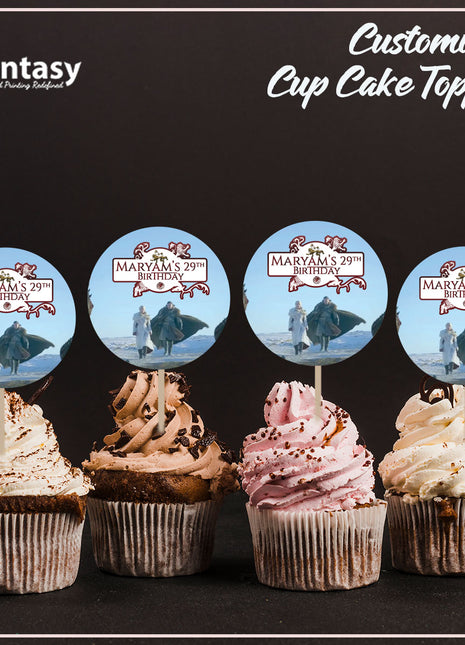 Cup Cake topper With Stick