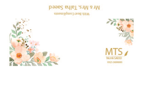 Customized Wedding Money Envelope