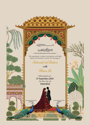 Nikkah Agreement Customized