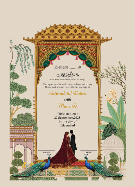 Nikkah Agreement Customized