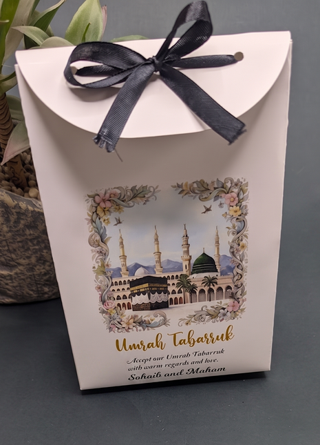 Hajj and Umrah Tabarruk Gift Bags - Flap Style - Customizable | Affordable | Fast Delivery