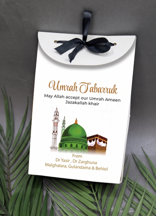 Hajj and Umrah Tabarruk Gift Bags - Flap Style - Customizable | Affordable | Fast Delivery