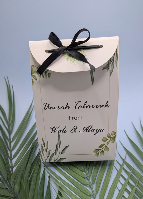 Hajj and Umrah Tabarruk Gift Bags - Flap Style - Customizable | Affordable | Fast Delivery