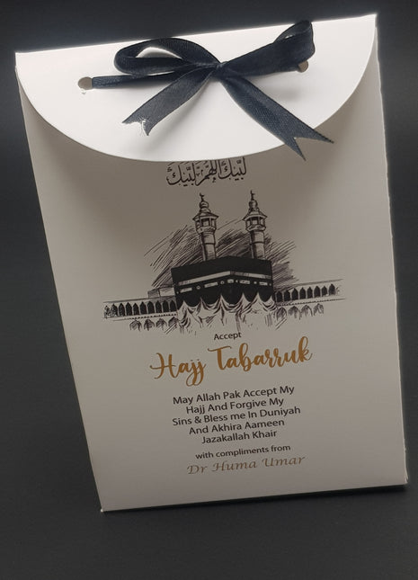 Hajj and Umrah Tabarruk Gift Bags - Flap Style - Customizable | Affordable | Fast Delivery