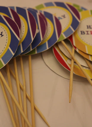 Cup Cake topper With Stick