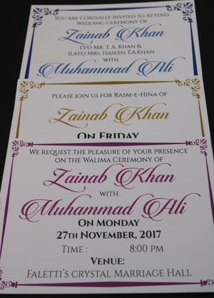 Customized Wedding Cards