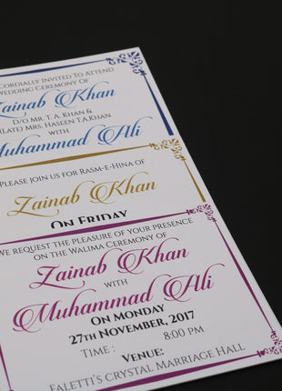 Customized Wedding Cards