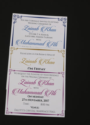 Customized Wedding Cards