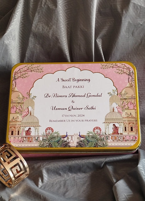Customized Tin Bid Boxes in Pakistan – Affordable Wedding & Nikkah Gift Packaging | Printasy Pakistan