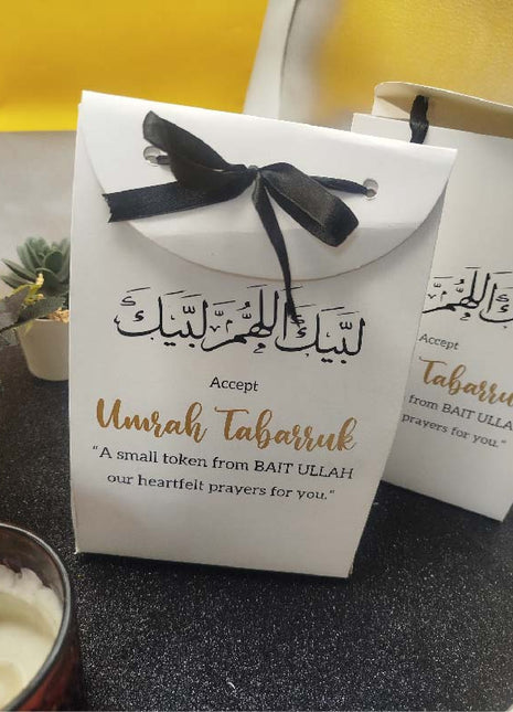 Hajj and Umrah Tabarruk Gift Bags - Flap Style - Customizable | Affordable | Fast Delivery