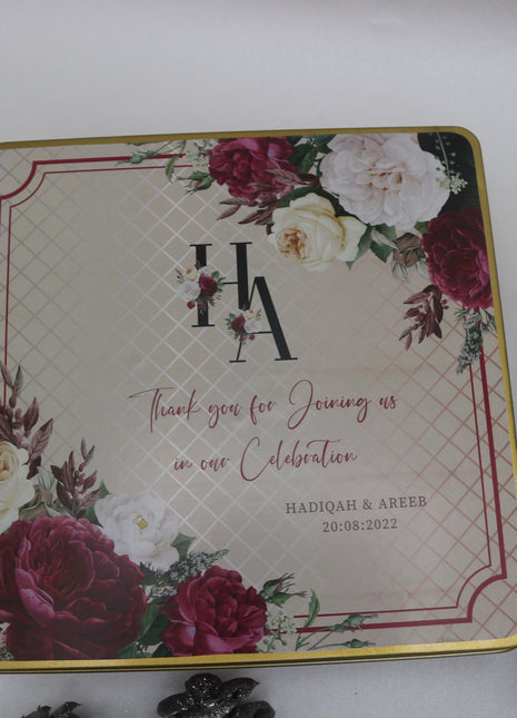 Customized Tin Bid Boxes in Pakistan – Affordable Wedding & Nikkah Gift Packaging | Printasy Pakistan