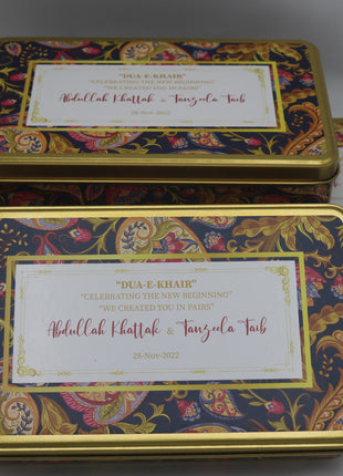 Customized Tin Bid Boxes in Pakistan – Affordable Wedding & Nikkah Gift Packaging | Printasy Pakistan