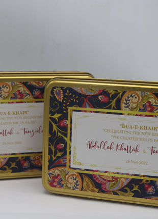 Customized Tin Bid Boxes in Pakistan – Affordable Wedding & Nikkah Gift Packaging | Printasy Pakistan