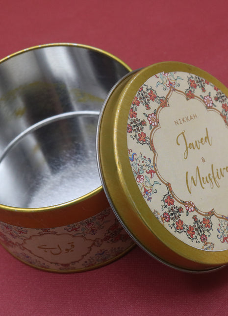 Customized Tin Bid Boxes in Pakistan – Affordable Wedding & Nikkah Gift Packaging | Printasy Pakistan