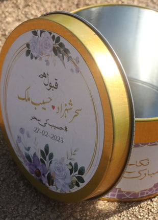 Customized Tin Bid Boxes in Pakistan – Affordable Wedding & Nikkah Gift Packaging | Printasy Pakistan