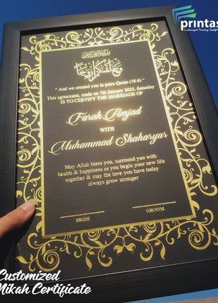 Nikkah Agreement Customized