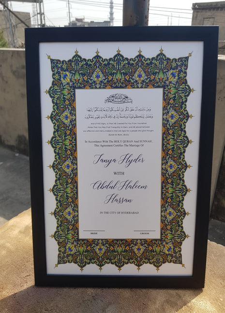 Nikkah Agreement Customized