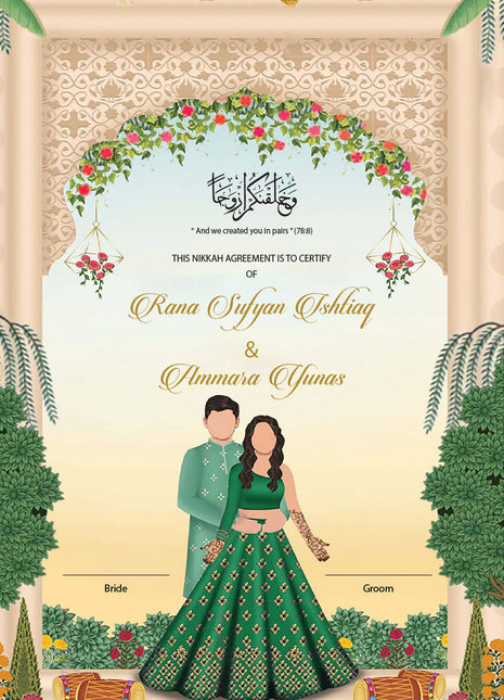 Nikkah Agreement Customized