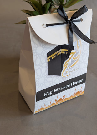 Hajj and Umrah Tabarruk Gift Bags - Flap Style - Customizable | Affordable | Fast Delivery