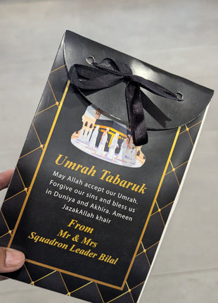 Hajj and Umrah Tabarruk Gift Bags - Flap Style - Customizable | Affordable | Fast Delivery