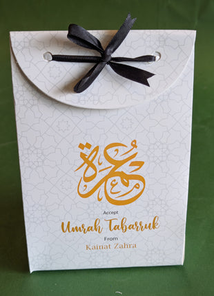 Hajj and Umrah Tabarruk Gift Bags - Flap Style - Customizable | Affordable | Fast Delivery