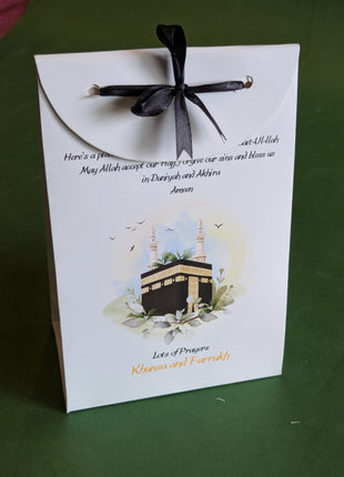 Hajj and Umrah Tabarruk Gift Bags - Flap Style - Customizable | Affordable | Fast Delivery