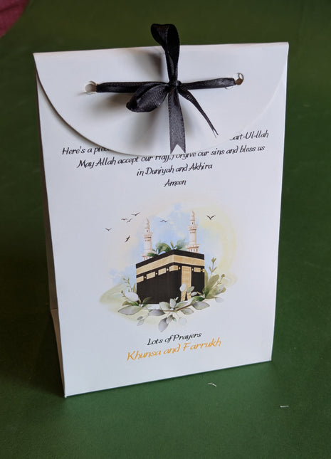 Hajj and Umrah Tabarruk Gift Bags - Flap Style - Customizable | Affordable | Fast Delivery