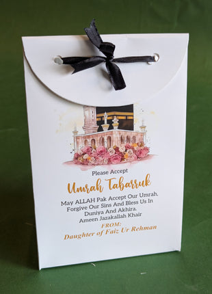 Hajj and Umrah Tabarruk Gift Bags - Flap Style - Customizable | Affordable | Fast Delivery