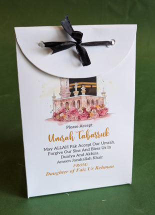 Hajj and Umrah Tabarruk Gift Bags - Flap Style - Customizable | Affordable | Fast Delivery