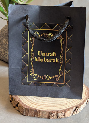 Hajj & Umrah Tabarruk Gift Set – Customized Bag, Kaba Box & Zamzam Bottle (Complete Package)