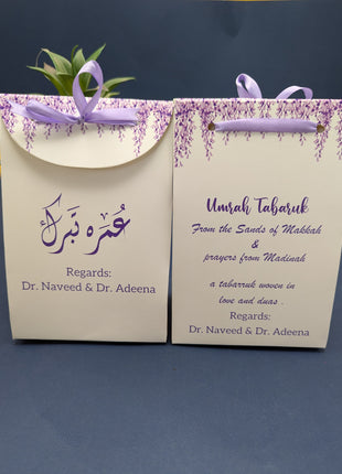 Hajj and Umrah Tabarruk Gift Bags - Flap Style - Customizable | Affordable | Fast Delivery