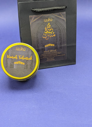 Hajj & Umrah Tabarruk Gift Set – Customized Bag, Kaba Box & Zamzam Bottle (Complete Package)
