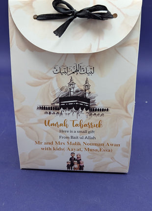 Hajj and Umrah Tabarruk Gift Bags - Flap Style - Customizable | Affordable | Fast Delivery