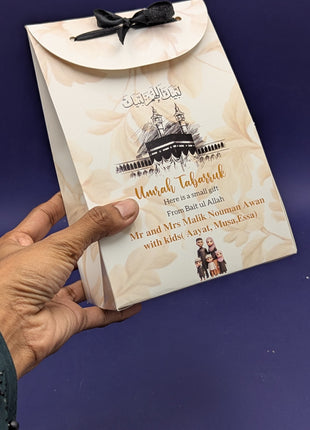 Hajj and Umrah Tabarruk Gift Bags - Flap Style - Customizable | Affordable | Fast Delivery