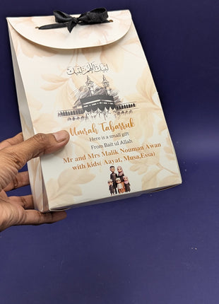 Hajj and Umrah Tabarruk Gift Bags - Flap Style - Customizable | Affordable | Fast Delivery