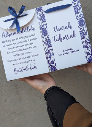 Hajj and Umrah Tabarruk Gift Bags - Flap Style - Customizable | Affordable | Fast Delivery