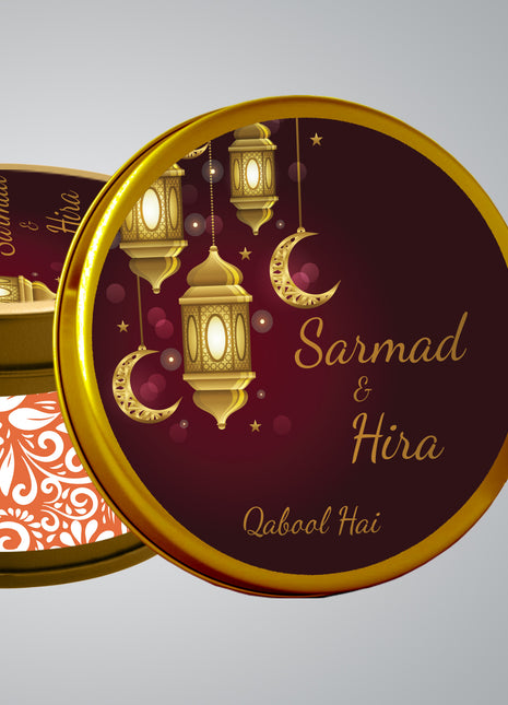 Customized Tin Bid Boxes in Pakistan – Affordable Wedding & Nikkah Gift Packaging | Printasy Pakistan