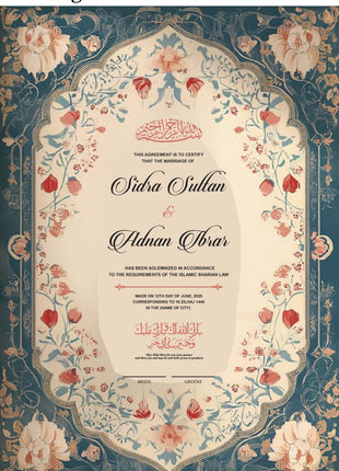 Nikkah Agreement Customized