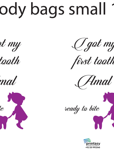 FIRST TOOTH GOODY BAGS IN PAKISTAN | CUSTOMIZED PARTY & KEEPSAKE BAGS – LOWEST PRICE